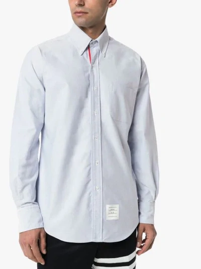 Shop Thom Browne Long-sleeve Shirt In Blue