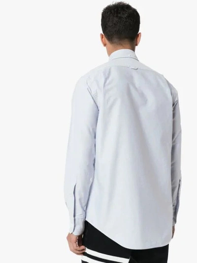 Shop Thom Browne Long-sleeve Shirt In Blue