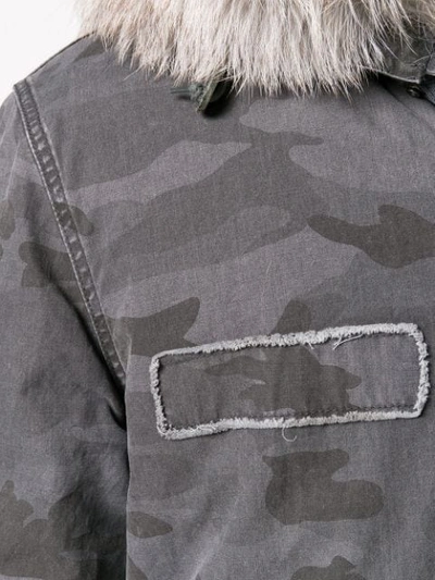 Shop Mr & Mrs Italy Camouflage Parka In Grey