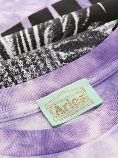 Shop Aries 'no I-dea' T-shirt In Purple