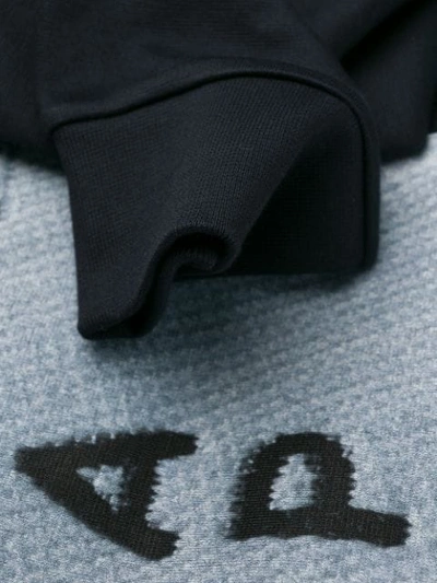 Shop Apc Logo Sweatshirt In Iak Dark Navy