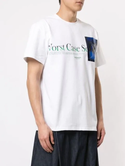 Shop Yoshiokubo Slogan Graphic Print T-shirt In White