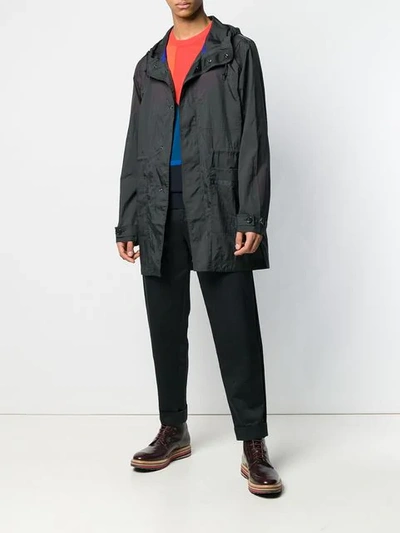 Shop Ps By Paul Smith Parka Lightweight Rain Jacket In Black