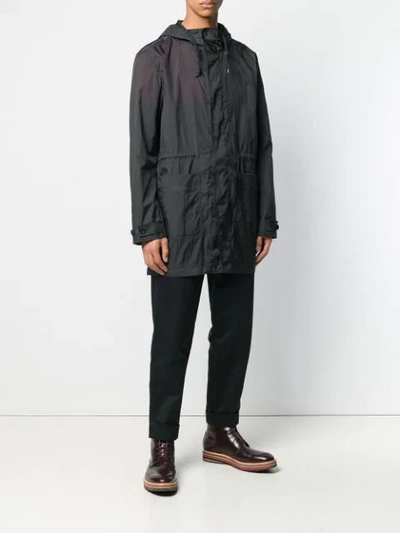 Shop Ps By Paul Smith Parka Lightweight Rain Jacket In Black
