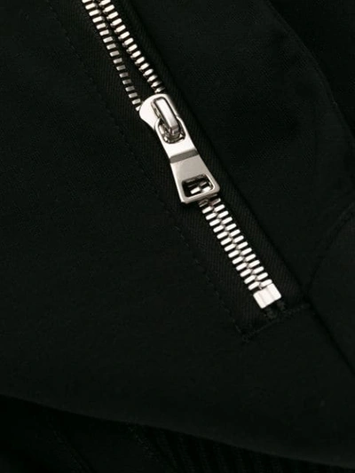 Shop Balmain Ribbed Panel Track Pants In Black