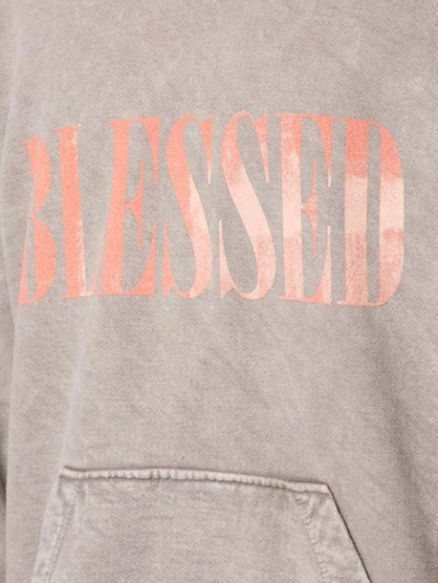 Shop Alchemist Blessed Print Hoodie In Vintage Khaki