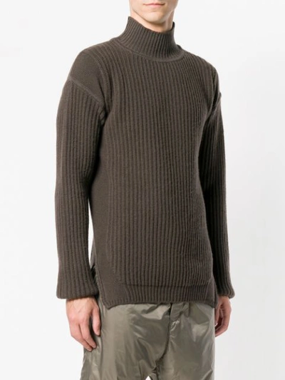 Shop Rick Owens Fisherman Turtleneck Sweater - Brown