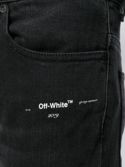 Shop Off-white Tied Waist Jeans - Black