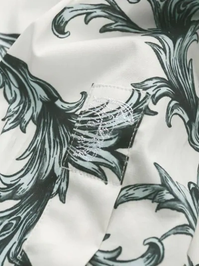 Shop Versace Baroque Print Shirt In White