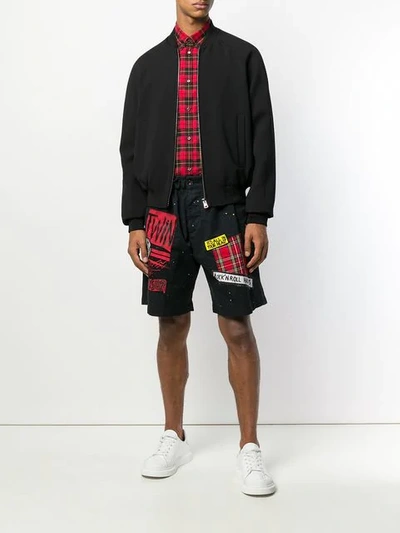 Shop Dsquared2 It's All In Your Head Shorts In Black