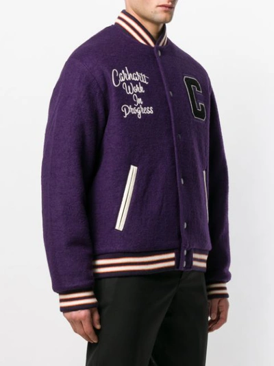 Carhartt Pembroke Varsity Jacket - Purple | ModeSens