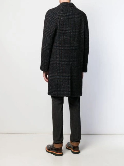 Shop Etro Checked Coat In Blue