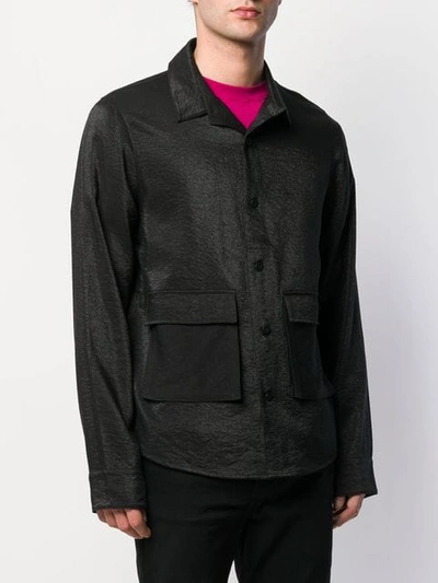 RTA 折痕衬衫夹克 - 黑色