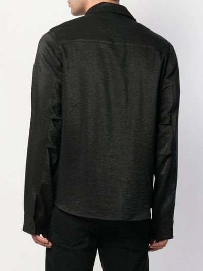 Shop Rta Creased Shirt Jacket In Black