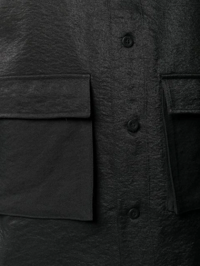 Shop Rta Creased Shirt Jacket In Black