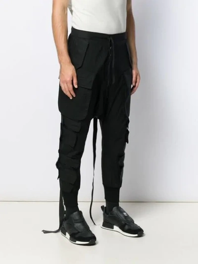 Shop Ben Taverniti Unravel Project Utility Trousers In Black