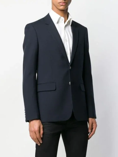 Shop Saint Laurent Slim-fit Blazer In Blue