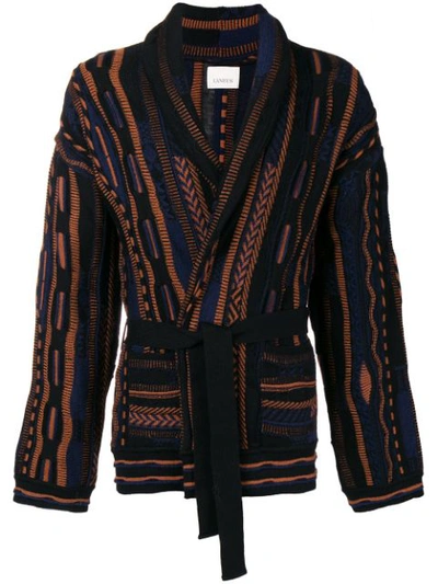 Shop Laneus Jacquard Cardigan - Blue