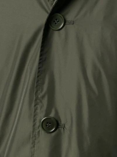 Shop Aspesi Waterproof Button Coat In Green