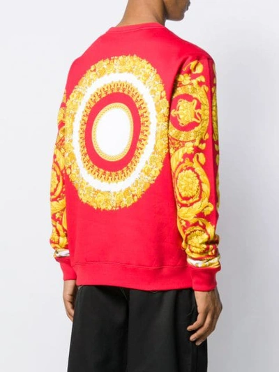 VERSACE BAROCCO PRINT SWEATSHIRT - 红色