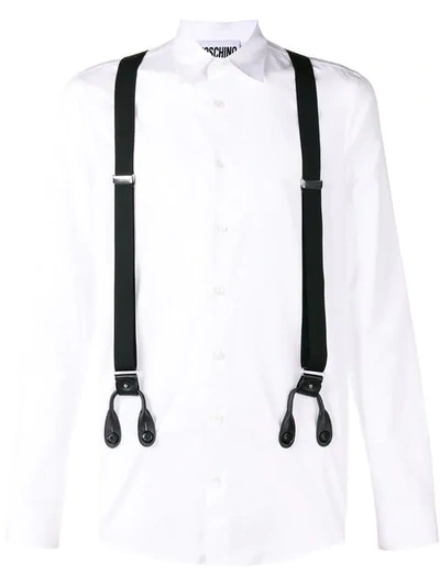 Shop Moschino Hemd Mit Hosenträgern - Weiss In White