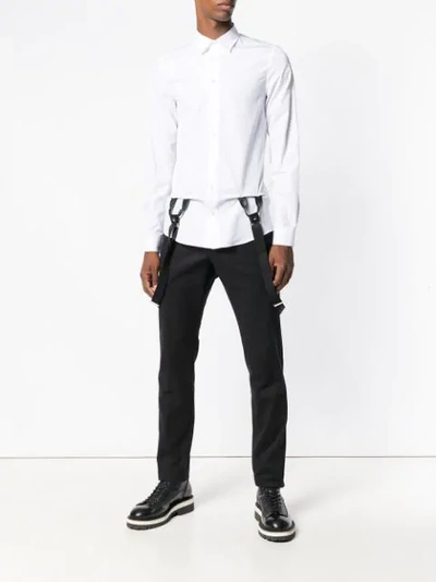 Shop Moschino Hemd Mit Hosenträgern - Weiss In White