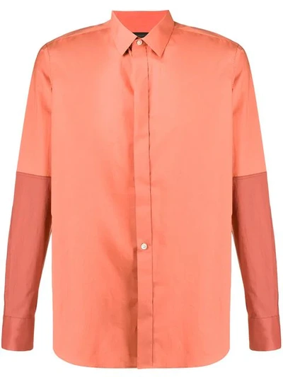 Shop Ann Demeulemeester Two-tone Shirt In Orange