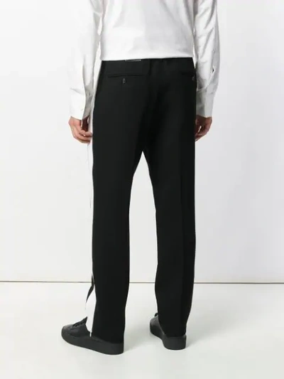 Shop Dsquared2 Side Stripe Trousers - Black