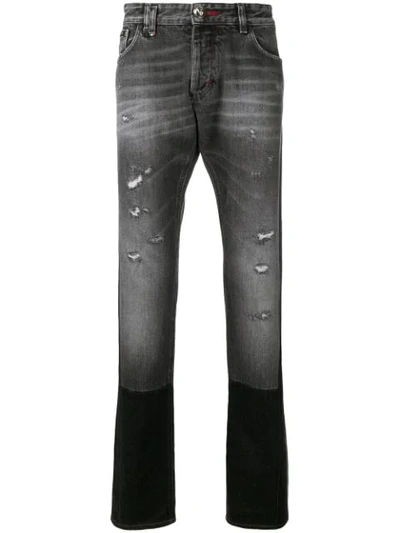 Shop Philipp Plein Straight-leg Jeans In Grey