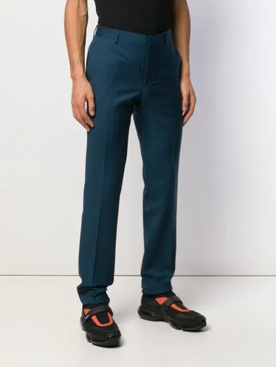 Shop Prada Tailored Trousers In Blue