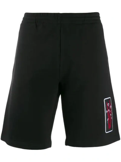 Shop Kenzo Embroidered Track Shorts In Black