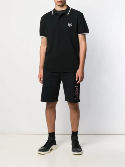 Shop Kenzo Embroidered Track Shorts In Black