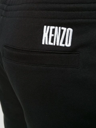 Shop Kenzo Embroidered Track Shorts In Black