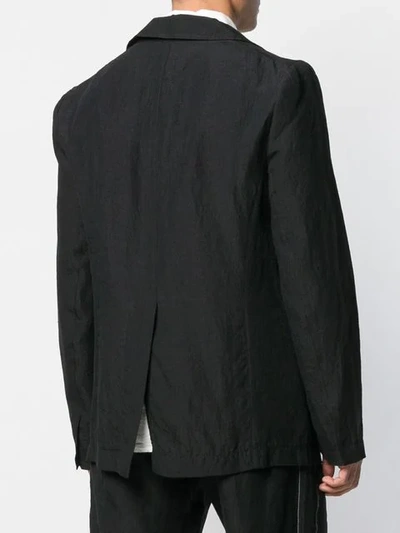 Shop Andrea Ya'aqov Crinkle Style Blazer In Black