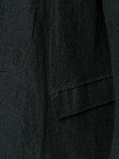Shop Andrea Ya'aqov Crinkle Style Blazer In Black