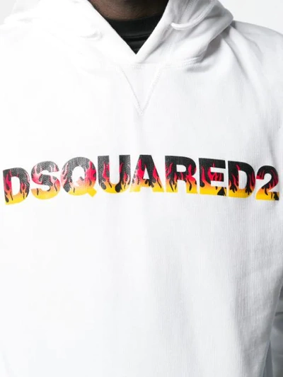 Shop Dsquared2 Kapuzenpullover Mit Logo In White