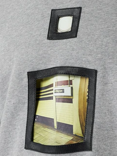 Shop Burberry Cut-out Detail Cotton Sweatshirt In Grey