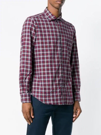 Shop Finamore 1925 Napoli Checked Shirt In Red