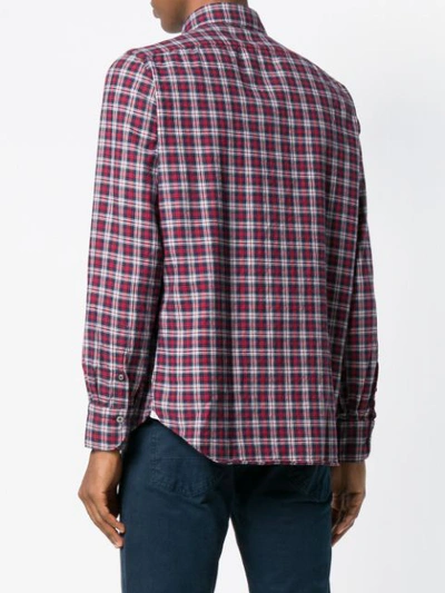 Shop Finamore 1925 Napoli Checked Shirt In Red