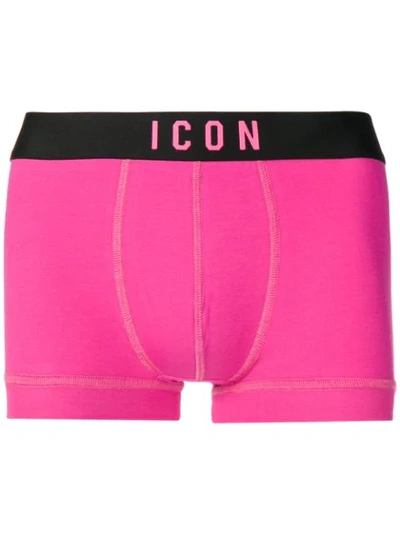 Shop Dsquared2 'icon' Shorts - Rosa In Pink