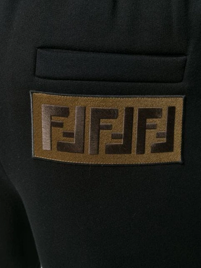Shop Fendi Jogginghose Mit Logo-patch In Black