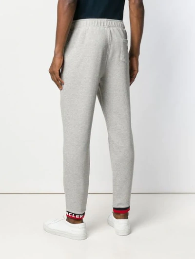 Shop Moncler Elasticated Waist Track Pants In Grey