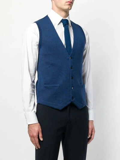 Shop Lardini Classic Formal Vest In Blue