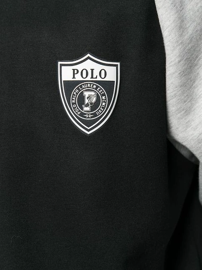 Shop Polo Ralph Lauren Logo Zipped Hoodie In Black