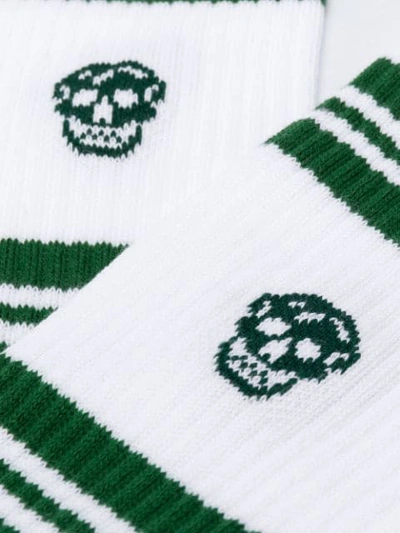 Shop Alexander Mcqueen Skull Sport Socks In White
