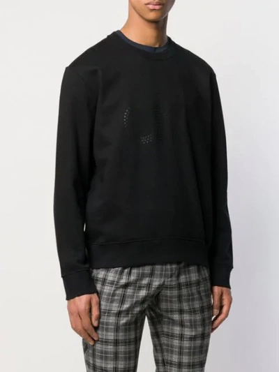 Shop Ferragamo Crew Neck Sweatshirt In Black