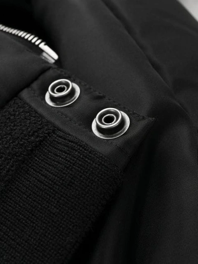 Shop Saint Laurent Padded Bomber Jacket In Black