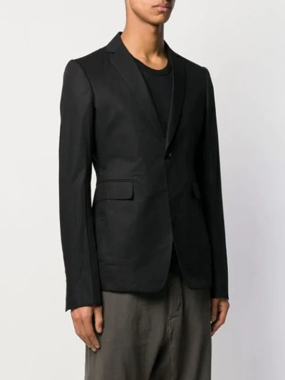 Shop Rick Owens Casual Fitted Blazer In 09 Black
