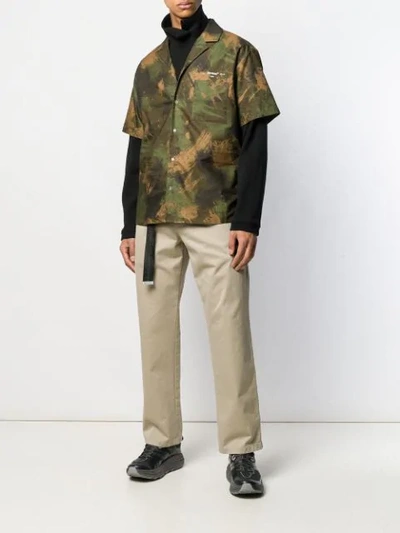 Shop Off-white Camouflage Print Shirt In Green