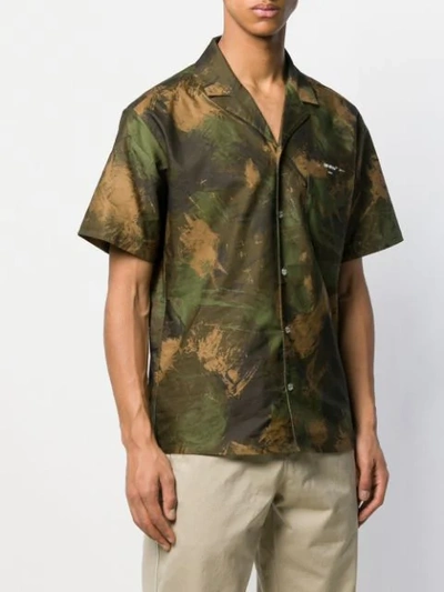 Shop Off-white Camouflage Print Shirt In Green